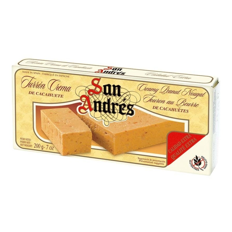 Turron mou au beurre de cacahuètes qualité extra 200 g San Andrés