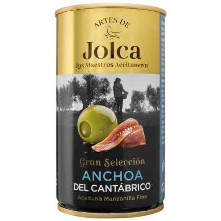 Artes de Jolca Olives vertes farcies aux anchois 350 g  - Délices du Serrat