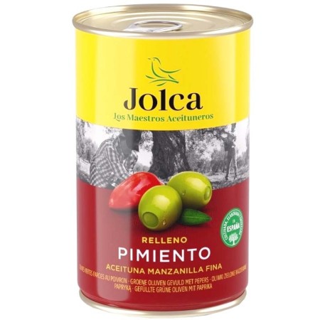 Jolca Olives vertes farcies au poivron 300 g - Délices du Serrat