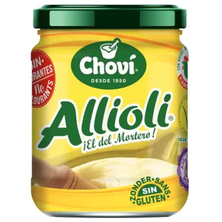 Aïoli Chovi au mortier pot en verre 200 ml - Délices du Serrat