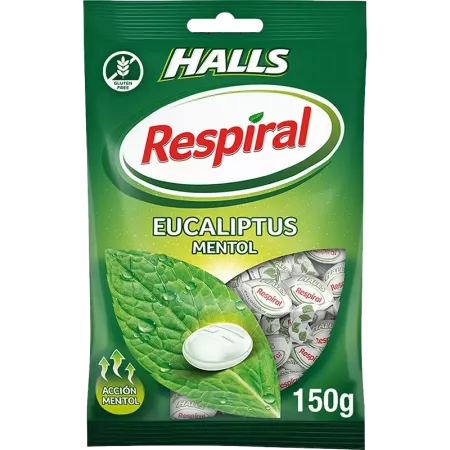 RESPIRAL eucalyptus et menthol 150g HALLS | Délices du Serrat RESPIRAL eucalyptus et menthol 150g HALLS | Délices du Serrat