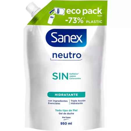 Gel douche hydratant neutre eco pack 950ml Sanex | Délices du Serrat