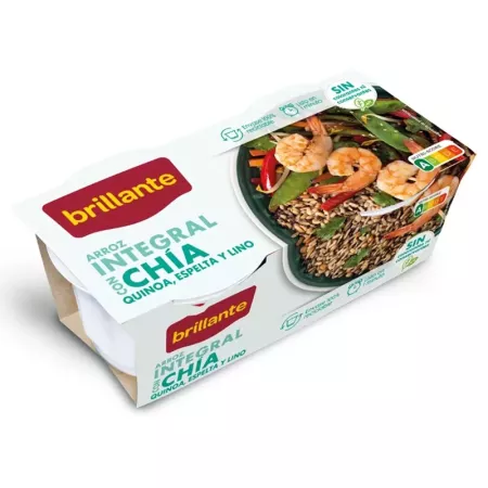Riz complet aux graines de chia, quinoa, avoine et lin (2x125g) Brillante | Délices du Serrat