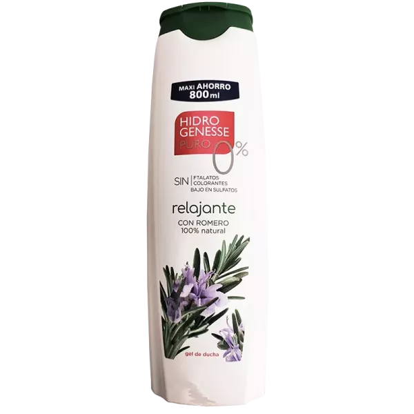 Gel douche relaxant 800ml Hidrogenesse