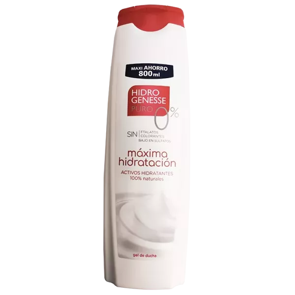 Gel douche hydratation maximale 800ml Hydrogenesse