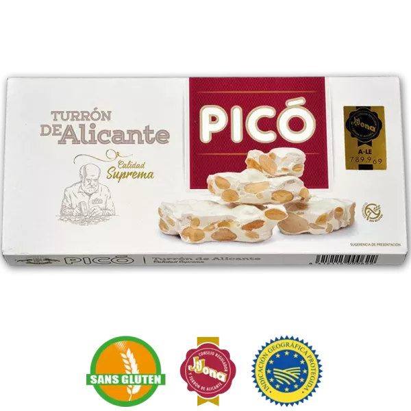 Turron d'Alicante dur Qualité Suprême 250 g Pico