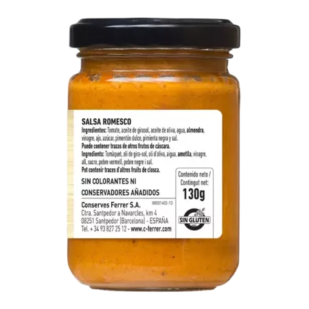 Sauce Romesco 130 g Ferrer - Délices du Serrat