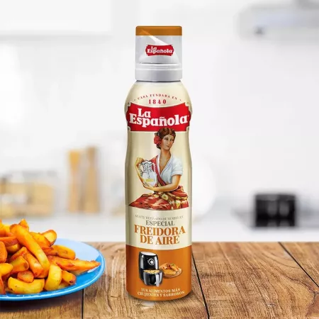 Huile de graines raffinées en spray spéciale Air Fryer 200 ml La Española | Délices du Serrat