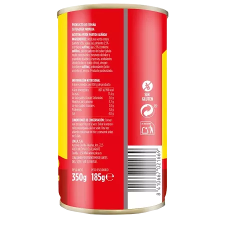 Olives vertes "Aliño Cortijero" 350g Jolca | Délices du Serrat