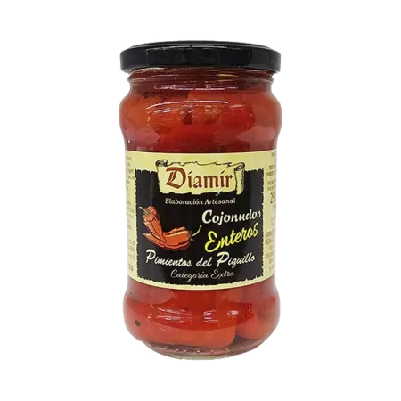 Poivrons rouges piquillo entiers 290 g Diamir | Délices du Serrat