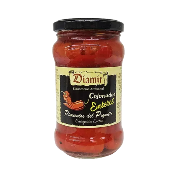 Poivrons rouges piquillo entiers 290 g Diamir