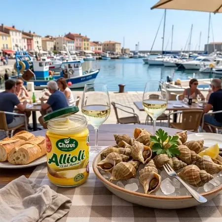 Aïoli Chovi au mortier pot en verre 200 ml - Délices du Serrat
