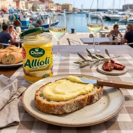 Aïoli Chovi au mortier pot en verre 200 ml - Délices du Serrat