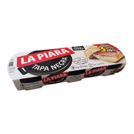 La Piara Tapa Negra Pâté de foie de cochon 3 x 87 g - Délices du Serrât