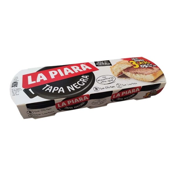 Pâté de foie de cochon 3 x 87 g La Piara Tapa Negra