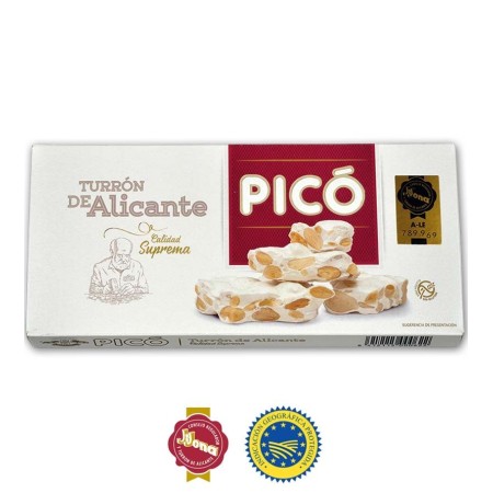 Picó Turrón d'Alicante dur Qualité Suprême 250 g - Délices du Serrât